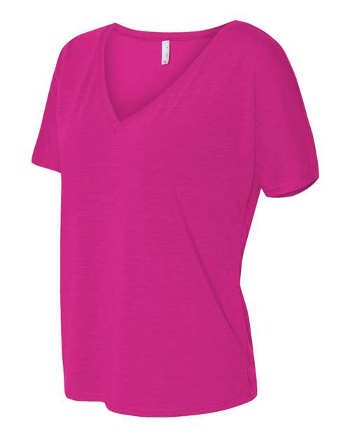 Bella + Canvas 8815 Ladies' Slouchy V-Neck T-Shirt #color_BERRY