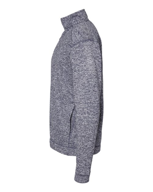 J America JA8614 Adult Cosmic Poly Fleece Quarter-Zip #color_NAVY FLECK