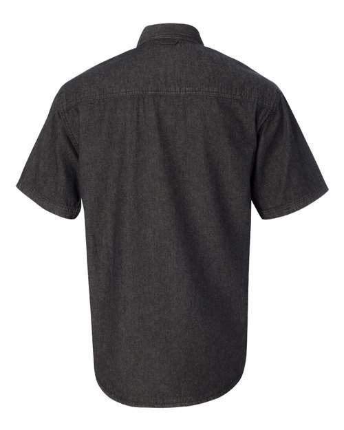 Sierra Pacific 0211 Denim Short Sleeve Shirt #color_Black Denim