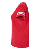 LAT 3537 Ladies' Football T-Shirt #color_VN RED/ BLD WHT
