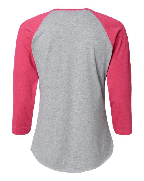 LAT LA3530 Ladies'' Baseball T-Shirt #color_VN HT/ VN HT PNK