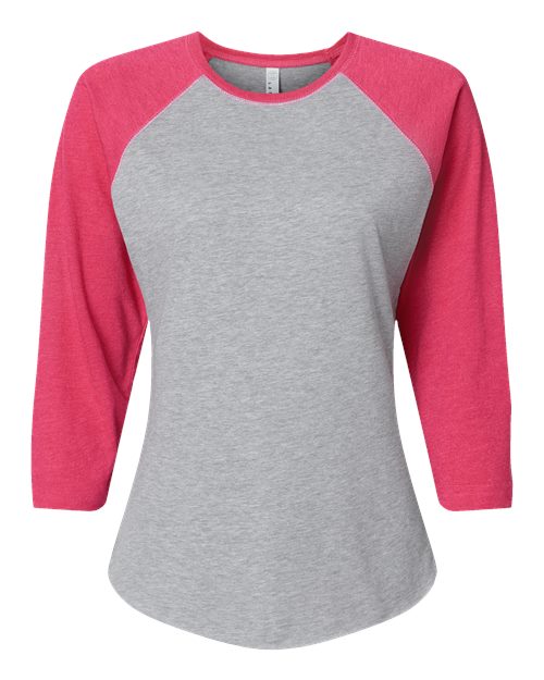 LAT LA3530 Ladies'' Baseball T-Shirt #color_VN HT/ VN HT PNK
