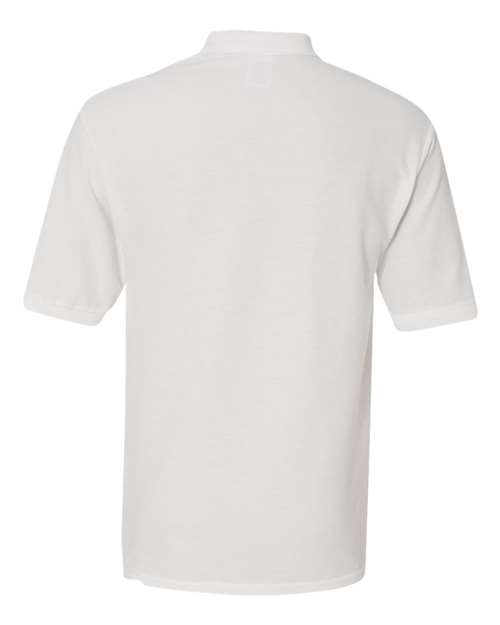Jerzees 537MSR Adult Easy Care Polo #color_WHITE