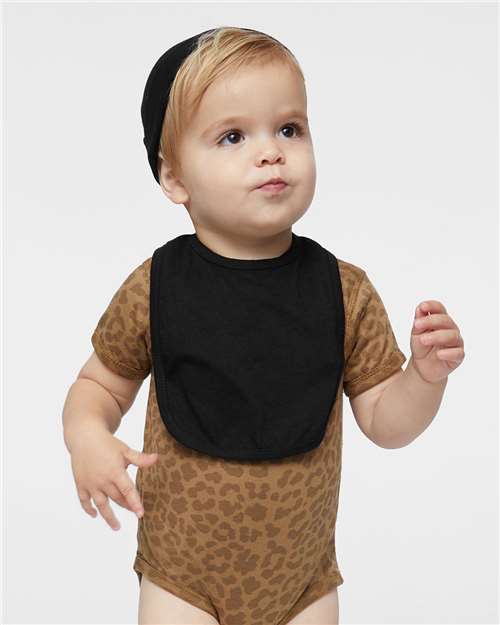 Rabbit Skins RS1005 Infant Premium Jersey Bib #color_BLACK