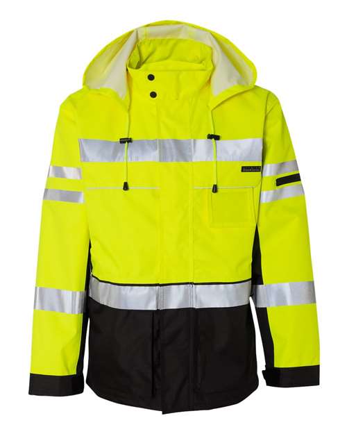 Kishigo JS135-136 Premium Black Series 2-In-1 Jacket #color_Lime