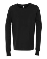 Bella + Canvas 3501Y Youth Jersey Long-Sleeve T-Shirt #color_BLACK