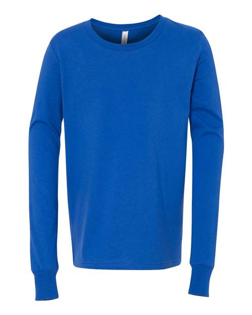Bella + Canvas 3501Y Youth Jersey Long-Sleeve T-Shirt #color_TRUE ROYAL