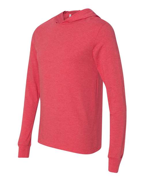Bella + Canvas 3512 Unisex Jersey Long-Sleeve Hoodie #color_HEATHER RED