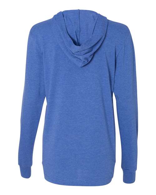 Bella + Canvas 3512 Unisex Jersey Long-Sleeve Hoodie #color_HEATHER TRUE ROY