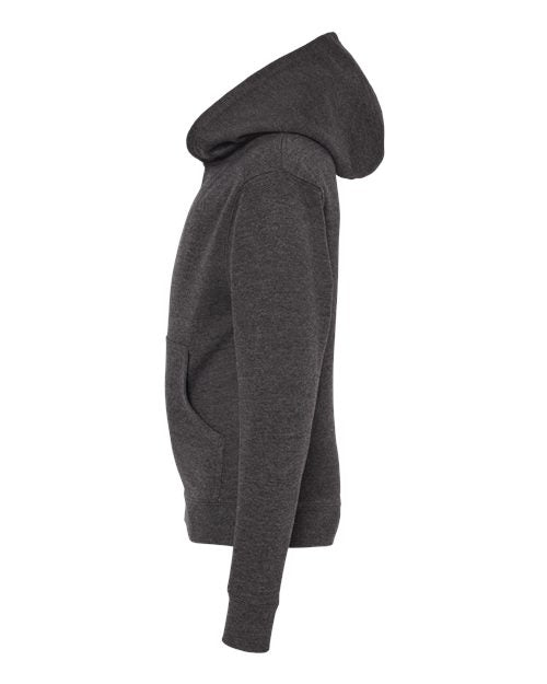 Independent Trading Co. SS4001Y Youth Midweight Hooded Sweatshirt #color_Charcoal Heather