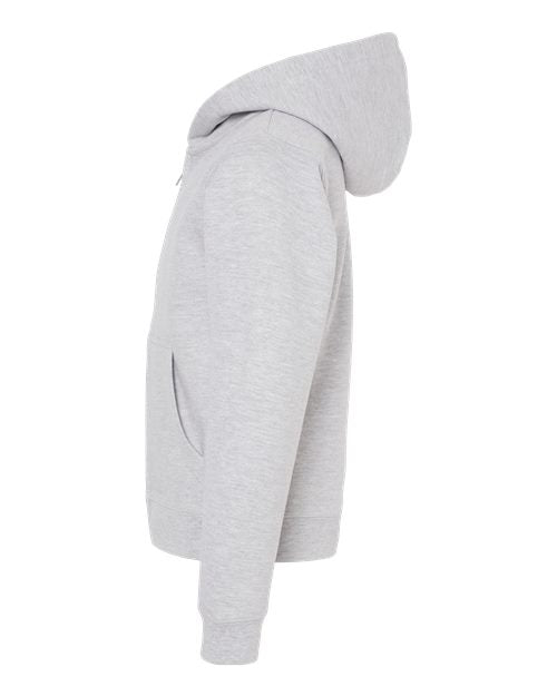 Independent Trading Co. SS4001YZ Youth Midweight Full-Zip Hooded Sweatshirt #color_Grey Heather