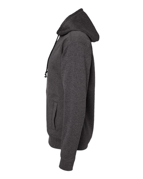 J America JA8613 Adult Cosmic Poly Fleece Hooded Sweatshirt #color_ONYX FLECK