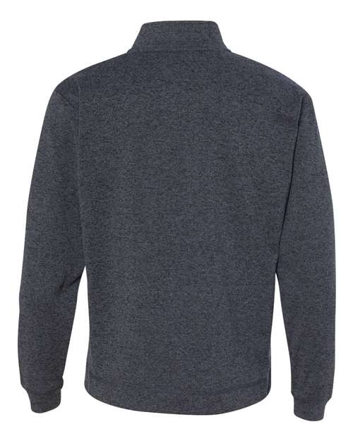 J America JA8614 Adult Cosmic Poly Fleece Quarter-Zip #color_ONYX FLECK