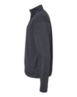 J America JA8614 Adult Cosmic Poly Fleece Quarter-Zip #color_ONYX FLECK