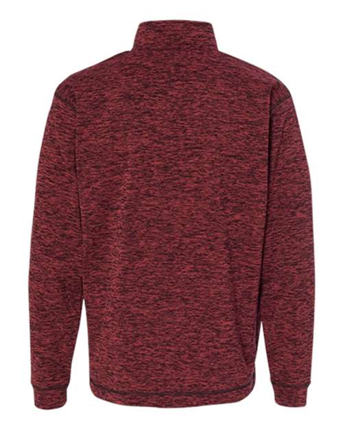 J America JA8614 Adult Cosmic Poly Fleece Quarter-Zip #color_RED FLECK
