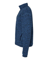 J America JA8614 Adult Cosmic Poly Fleece Quarter-Zip #color_ROYAL FLECK
