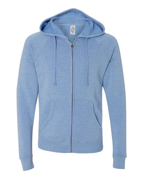 Independent Trading Co. PRM33SBZ Special Blend Raglan Full-Zip Hooded Sweatshirt #color_Pacific