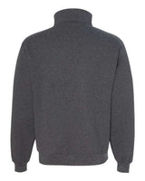 Jerzees 4528 Adult Super Sweats NuBlend Fleece Quarter-Zip Pullover #color_BLACK HEATHER