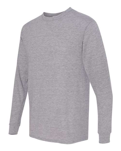 Jerzees 21ML Adult DRI-POWER SPORT Long-Sleeve T-Shirt #color_ATHLETIC HEATHER