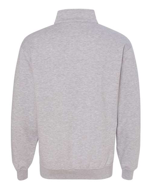 Bayside BA920 Unisex 9.5 oz., 80/20 Quarter-Zip Pullover Sweatshirt #color_DARK ASH