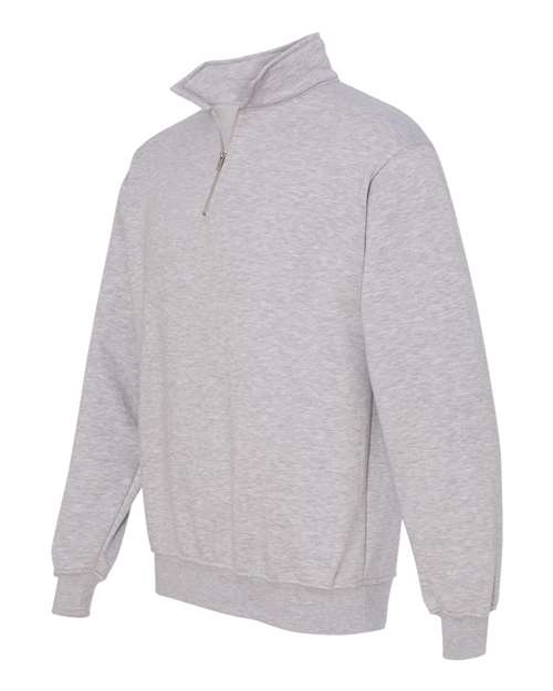 Bayside BA920 Unisex 9.5 oz., 80/20 Quarter-Zip Pullover Sweatshirt #color_DARK ASH