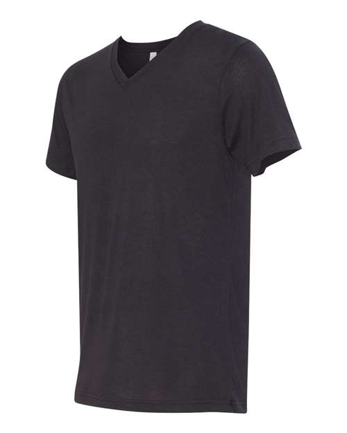 Bella + Canvas 3415C Unisex Triblend V-Neck T-Shirt #color_SLD BLK TRBLND