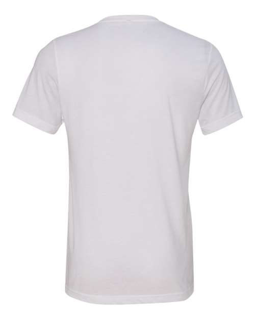 Bella + Canvas 3415C Unisex Triblend V-Neck T-Shirt #color_SLD WHT TRBLND
