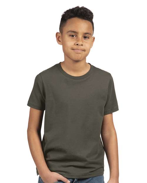 Next Level 3310 Youth Boys Cotton Crew #color_HEAVY METAL