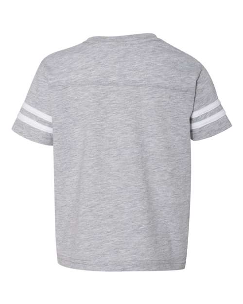 Rabbit Skins 3037 Toddler Football T-Shirt #color_VN HTHR/ BLD WHT