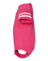 Rabbit Skins 4437 Infant Football Bodysuit #color_V HT PNK/ BD WHT