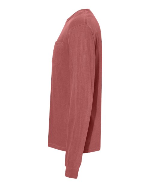 Comfort Colors C4410 Adult Heavyweight RSLong-Sleeve Pocket T-Shirt #color_BRICK