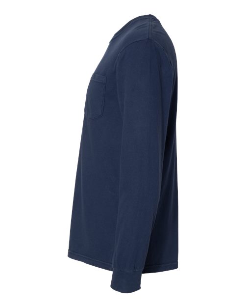 Comfort Colors C4410 Adult Heavyweight RSLong-Sleeve Pocket T-Shirt #color_TRUE NAVY
