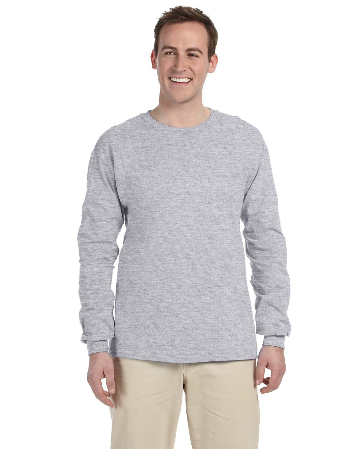 Fruit of the Loom 4930 Adult HD Cotton Long-Sleeve T-Shirt
