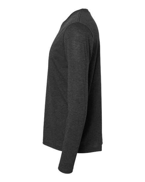 Next Level 6071 Men's Triblend Long-Sleeve Crew #color_VINTAGE BLACK