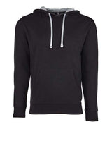 Next Level 9301 Unisex French Terry Pullover Hoodie #color_BLACK/ HTHR GREY