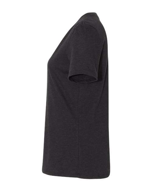Bella + Canvas 6405 Ladies' Relaxed Jersey V-Neck T-Shirt #color_BLACK HEATHER