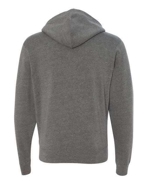 J America JA8872 Adult Triblend Full-Zip Fleece Hooded Sweatshirt #color_SMOKE TRIBLEND