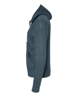 J America JA8872 Adult Triblend Full-Zip Fleece Hooded Sweatshirt #color_NAVY TRIBLEND