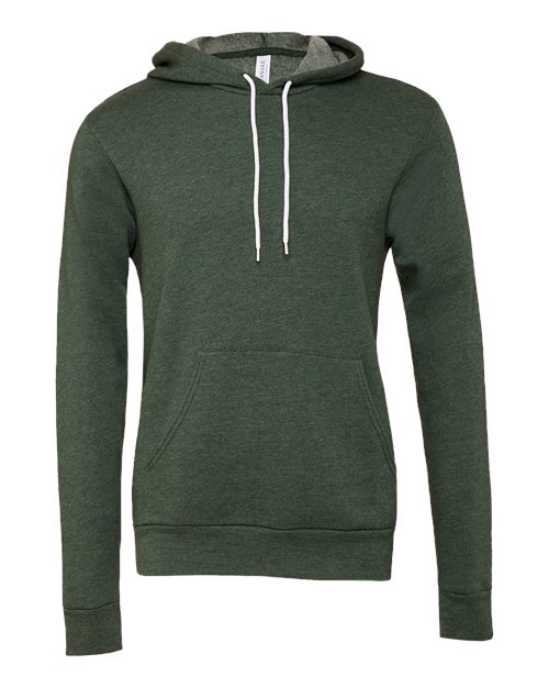 Bella + Canvas 3719 Unisex Sponge Fleece Pullover Hooded Sweatshirt #color_HEATHER FOREST
