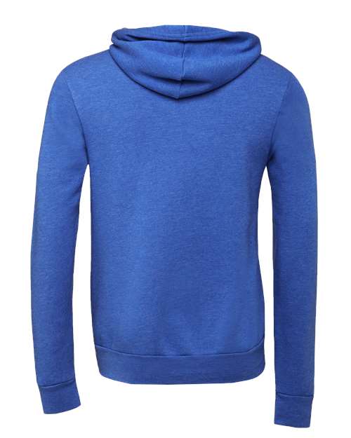 Bella + Canvas 3719 Unisex Sponge Fleece Pullover Hooded Sweatshirt #color_HEATHER TRU ROYL