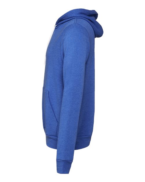 Bella + Canvas 3719 Unisex Sponge Fleece Pullover Hooded Sweatshirt #color_HEATHER TRU ROYL