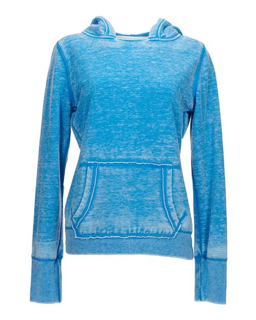 J America JA8912 Ladies' Zen Pullover Fleece Hooded Sweatshirt #color_OCEANBERRY