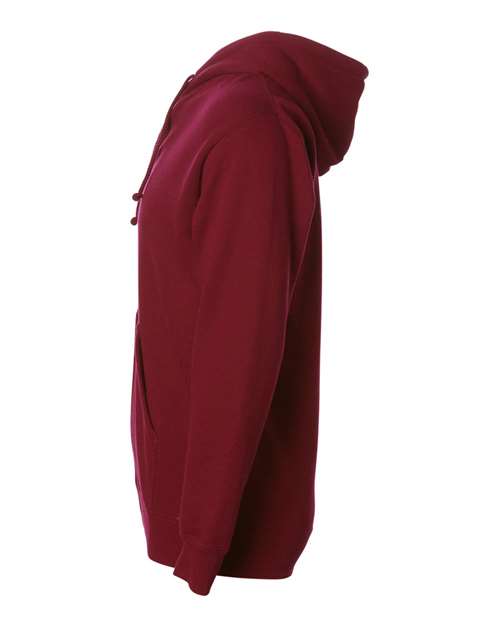 Independent Trading Co. IND4000Z Heavyweight Full-Zip Hooded Sweatshirt #color_Cardinal