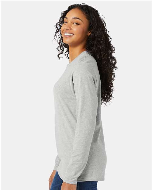 Hanes 498L Adult Nano-T Long-Sleeve T-Shirt #color_ASH