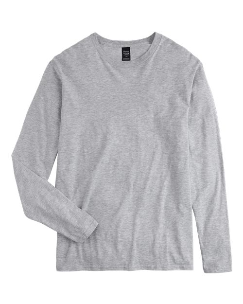 Hanes 498L Adult Nano-T Long-Sleeve T-Shirt #color_LIGHT STEEL