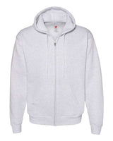 Hanes P180 Adult EcoSmart 50/50 Full-Zip Hooded Sweatshirt #color_ASH