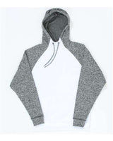 J America JA8612 Adult Colorblock Cosmic Pullover Hooded Sweatshirt #color_WHITE/ CHRCL FLK