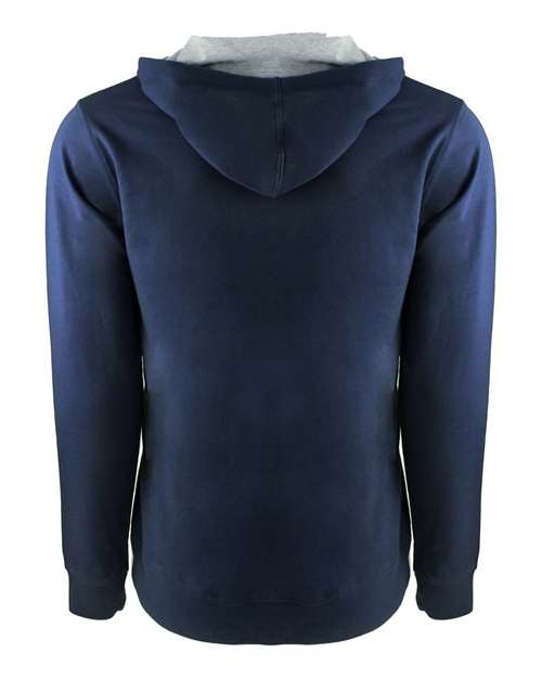 Next Level 9601 Adult French Terry Zip Hoodie #color_MID NVY/ HTH GRY