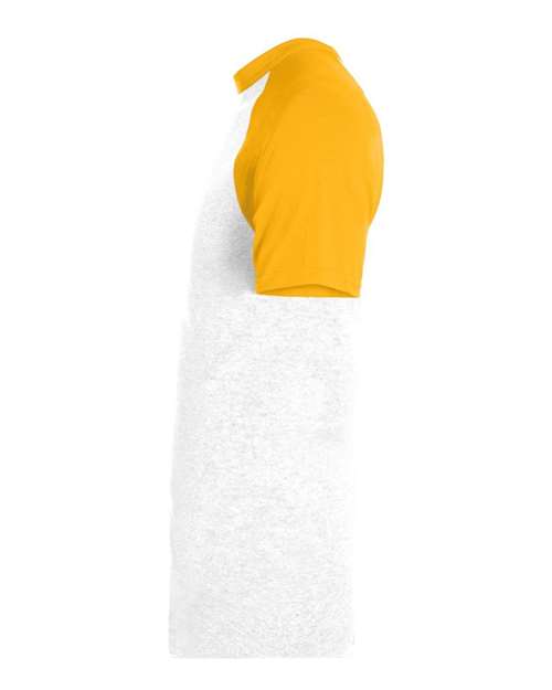Augusta Sportswear 423 Adult Short-Sleeve Baseball Jersey #color_WHITE/ GOLD