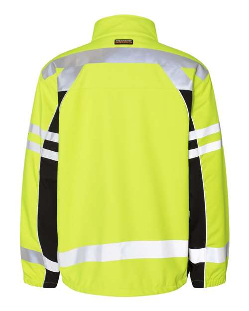 Kishigo JS137-138 Premium Black Series Class 3 Soft Shell Jacket #color_Lime